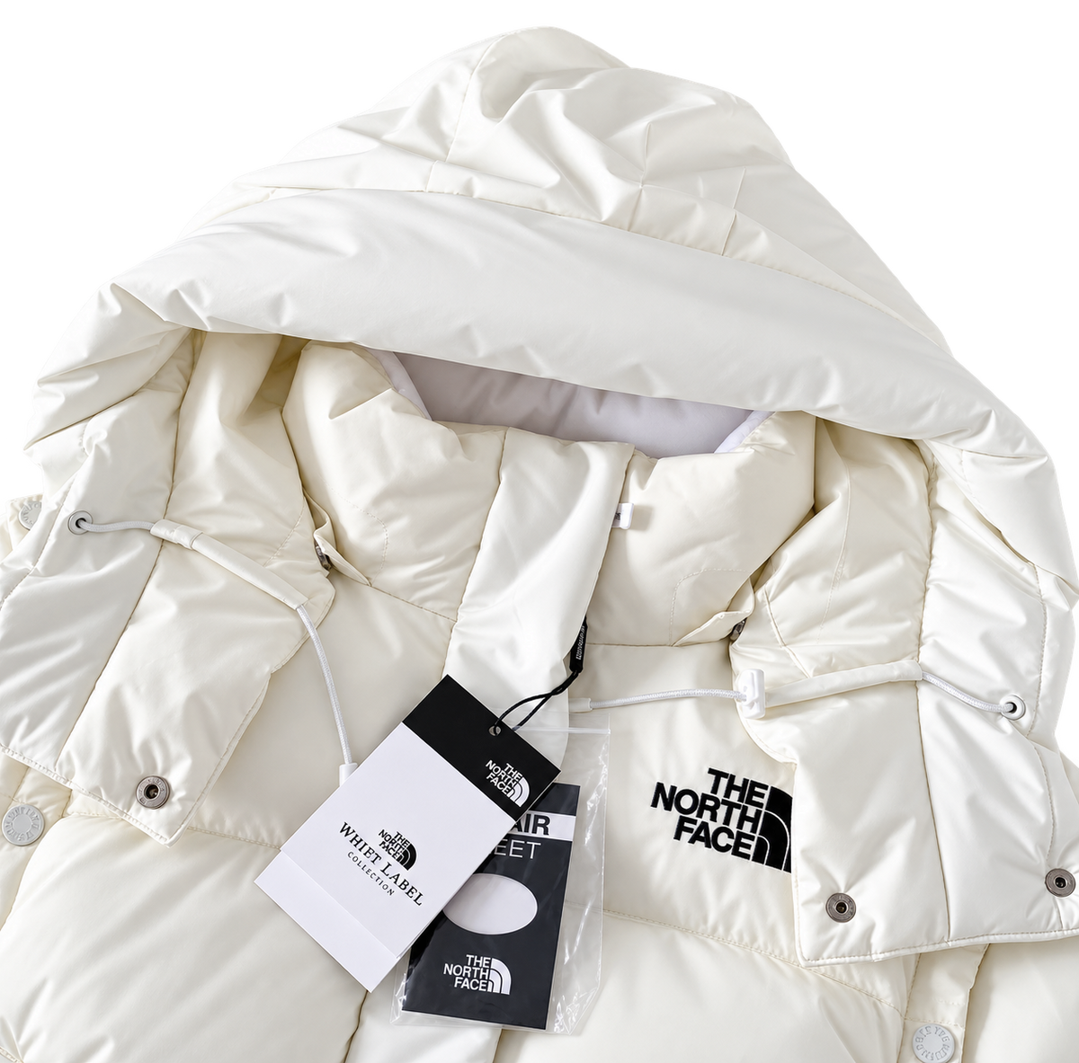 Abrigo TNF Retro Nuptse 2in1 Chaleco más Abrigo blanco Mujer