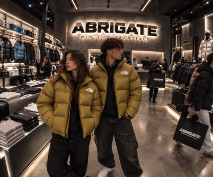 Chaqueta TNF 1996 Nuptse Retro Unisex Beige Dorado